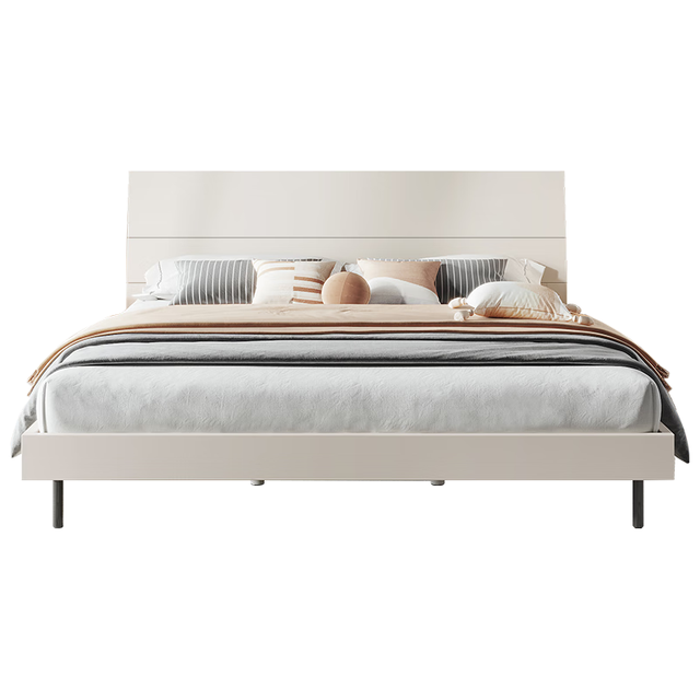 全友 现代简约 高箱储物床 1.8*2m 原木