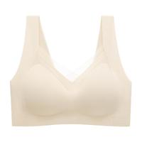 润微内衣女 薄款透气无钢圈大胸显小防下垂收副乳调整型胸罩