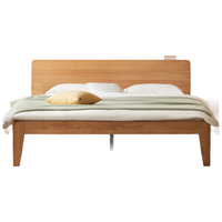 原始原素 现代简约 实木床 高体床(原木色) 1.8*2.0m