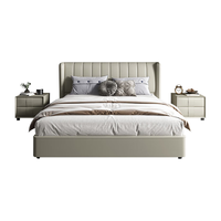 喜临门真皮床 现代极简风可选多功能储物家具 双人主卧大床 维森 储物款-象牙白 1.5*2.0m