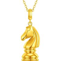 周大福马年生肖骑士马一骑制胜黄金吊坠(大小版)多款