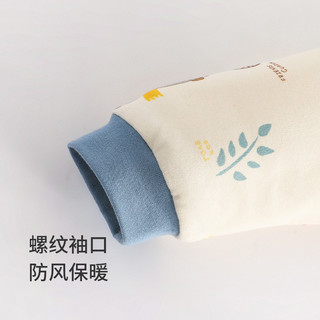 婴儿上衣秋冬季加厚保暖衣服宝宝纯棉夹棉打底衫家居秋衣儿童内衣