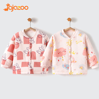 婴儿上衣秋冬季加厚保暖衣服宝宝纯棉夹棉打底衫家居秋衣儿童内衣