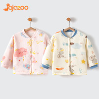 婴儿上衣秋冬季加厚保暖衣服宝宝纯棉夹棉打底衫家居秋衣儿童内衣