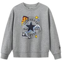 Converse匡威童装男童卫衣2025冬季儿童打底衫百搭圆领套头加绒卫衣 【加绒款】岩岭灰CNVN-FW-J349 160 /76 【身高152-158cm】