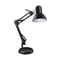 美的 台灯房间卧室床头灯学习工作插电美式商务高级感复古风长臂灯台灯