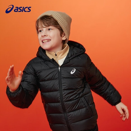 今日必买、保暖服饰：ASICS 亚瑟士 儿童鸭绒羽绒服 334251072301