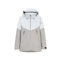 安踏（ANTA）户外系列防透湿梭织加厚外套女春季保暖冲锋衣162410607 光明灰/纸莎白-3 L(女170)