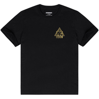 AKSERIES纯棉短袖T恤男潮流印花夏季百搭圆领简约衣服AK男装2200041 黑色 XXL
