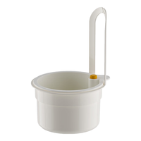 家の物语(KATEI STORY)日本可挂式水槽沥水篮厨房水槽分离食物残渣过滤篮水果清洗滤水篮 白色1个(分离过滤/倾倒不脏手)