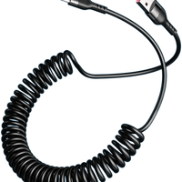 ISIDO 弹簧加长超级快充数据线type-c适用华为oppo小米手机车载充电线