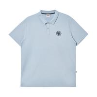 杰克·琼斯(JACK&JONES)男装25年精致虎头刺绣凉感短袖polo衫男士夏季商务半袖翻领T恤 雾蓝色C40 2XL