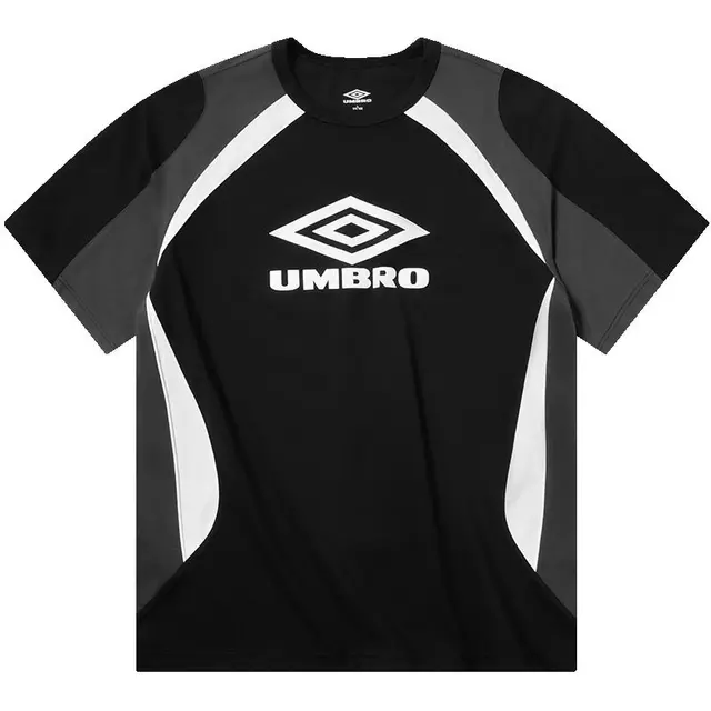 umbro茵宝运动短袖复古凉感抗菌足球风球衣撞色上衣T恤衫