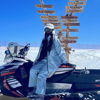 JLSO滑雪服女防风防水保暖内胆加厚户外款滑雪服套装男女同款外套 粉色【滑雪服+滑雪裤】 2XL 【140-160斤】