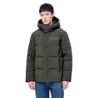 休闲连帽羽绒服男短款加厚百搭棉感舒适男装冬季外套