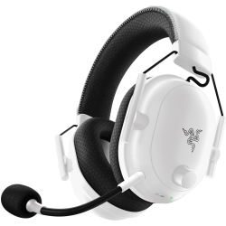 雷蛇 旋风黑鲨V2专业版 7.1环绕声 白色 无线游戏耳机