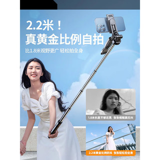岑迷2024自拍杆落地三脚架手机通用自拍360度旋转手持防抖云台旅游便携拍照直播拍摄支架H 1.8米【四轴防抖款】蓝牙遥控器+收纳袋