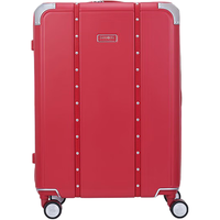 新秀丽(Samsonite)复古摩登拉杆箱 大容量旅行箱行李箱 QV2 红色 25英寸