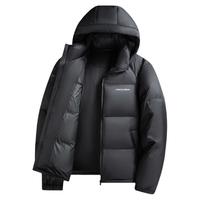 ROMON 罗蒙 男士连帽羽绒服冬季短款外套加厚保暖面包服