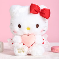 Hello Kittykt猫毛绒玩具公仔凯蒂猫咪玩偶娃娃儿童玩具女孩 8寸20cm丘比特KT系列-桃心款 【】