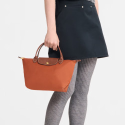 LONGCHAMP 女包短柄饺子包手提托特包小号送女友 L1621089 砖红色
