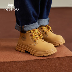YeeHoO 英氏 男女童加绒马丁靴