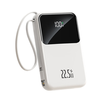 咋咯(zalo)充电宝20000毫安时自带线22.5W超级快充储能户外电源小巧适用苹果PD华为OPPO小米VIVO手机移动电源 黑色【电芯】标准版提速300%