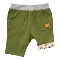 MIKIHOUSE 儿童服饰系列全棉翻边短裤绿色款110码