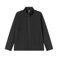 移动端、京东百亿补贴：京东京造 外套男软壳衣夹克男户外登山防泼水加绒保暖 黑色 M