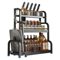 益伟 厨房调料置物架筷子刀架台面多功能调味品厨具用品收纳架双层架子