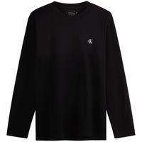 CK Jeans24秋季男士休闲简约字母印花纯棉宽松长袖T恤J326901