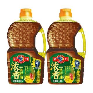 多力小榨浓香菜籽油1.8L*2瓶非转基因低芥酸油菜籽物理压榨