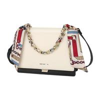 Mexican 稻草人 女包轻盈时尚简约单肩包优雅大气手提包斜挎包 黑配白