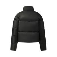 斐乐 女士羽绒服2025冬季运动短款宽松保暖立领外套 正黑色-BK L 170/88A/L