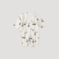 巴厘小猪宝宝衣服秋季新生儿纯棉爬爬服四季初生儿空调服婴儿连体衣春秋款 獾獾船长 73cm