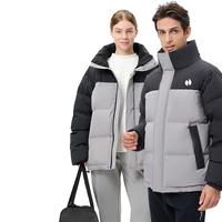 HOTSUIT后秀羽绒服短款男女冬季户外运动休闲防风加厚保暖面包服外套 格里芬灰/矿物黑-男女同款 M