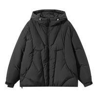 2024冬季GXG简约线机能绗缝轻柔蓬松连帽羽绒服外套男