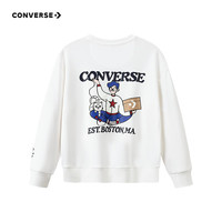 Converse匡威童装男童卫衣2025冬季儿童休闲运动时尚学院风百搭亲肤 古典白CNVN-LS-J979 150 /72 【身高140-152cm】