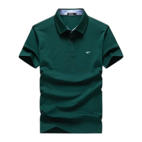 七匹狼短袖T恤男夏季5A抗菌休闲净色冰丝凉感翻领Polo打底衫男装商务短T 202(深绿)-升级版 180/96A(XXL)