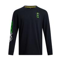 安德玛（UNDERARMOUR）秋冬库里CURRY男子高克重篮球运动长袖T恤1387109 黑色001 XL