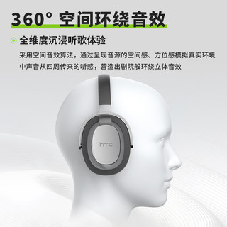 HTC 开放式头戴蓝牙耳机 HiFi音质 玫瑰金