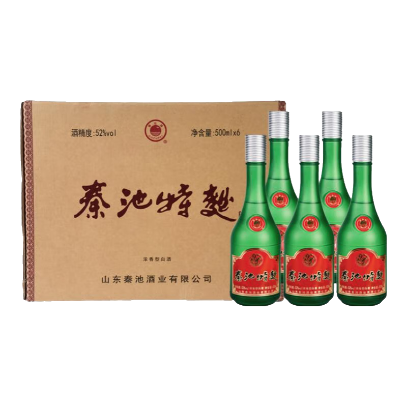  秦池 纯粮固态法酿造 浓香高度白酒  浓香型 箱装 500mL 52度