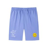 匡威Converse童装男女童短裤夏季儿童笑脸印花舒适纯棉休闲裤子 兰花紫 160/69(XL)