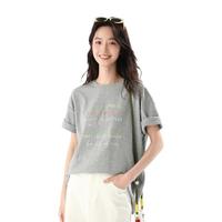 avvn/飞鸟和新酒 字母绣花 女士短袖T恤