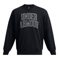 安德玛（UNDERARMOUR） Icon男女同款高克重圆领运动休闲卫衣1386548 黑色001 2XL