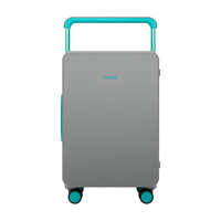 途加TUPLUS 24英寸拉杆箱ABS+PC密码锁旅行箱万向双排轮行李箱 冷灰绿