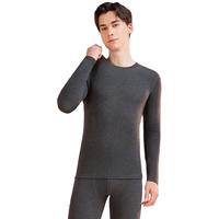 都市丽人德绒发热保暖内衣男羊绒蚕丝莫代尔秋衣秋裤套装秋冬 深灰色 L