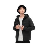 波司登（BOSIDENG）90鹅绒轻薄短款羽绒服男连帽卫衣款休闲百搭保暖外套B40133701 黑色8056 L 170/92A