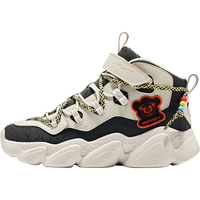 鸿星尔克（ERKE）童鞋男童中大童高帮休闲鞋儿童运动跑鞋黑土地/苍野灰35