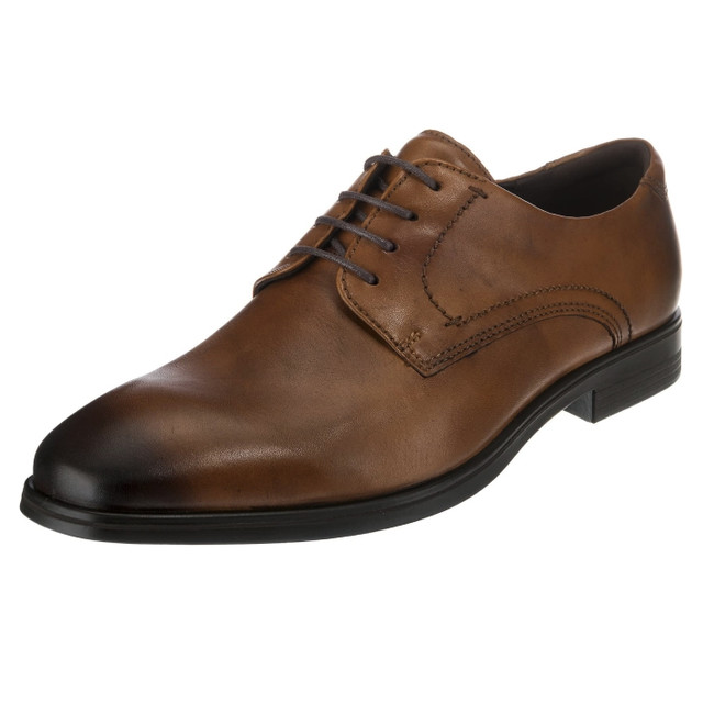 ecco 爱步 男式 德比系带 621634 牛津鞋 缓震 Derby Lace-up Amber 8-8.5